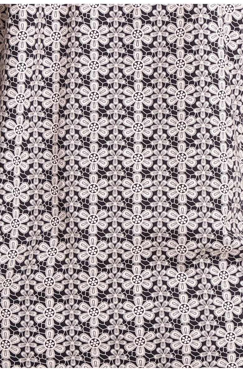 The Lulo Project Sotomayor Puff Sleeve Button-Up Shirt, Alternate, color, Macrame All Over