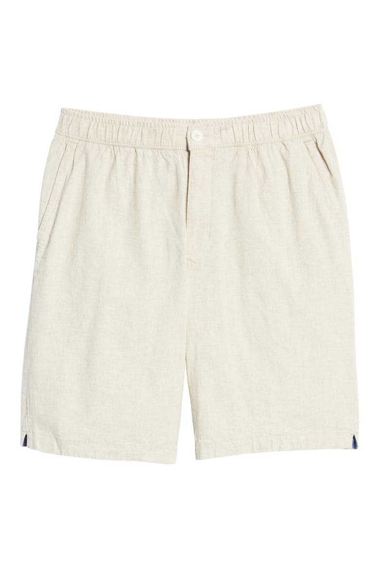 Linen in Paradise Flat Front Shorts, Alternate, color, NATURAL LINEN