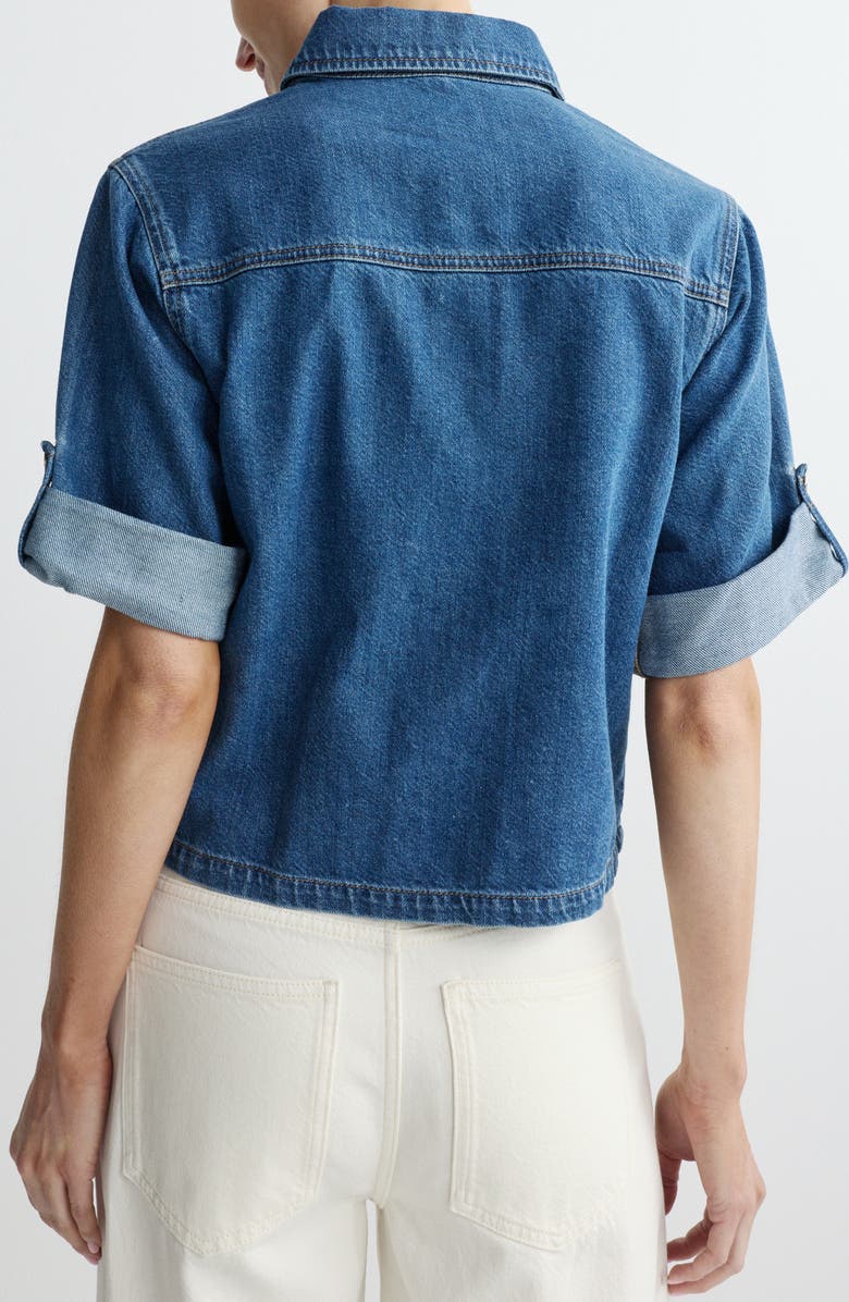 DL1961 Montauk Cuffed Button-Up Denim Top, Alternate, color, 