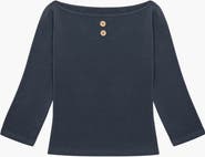 Oddli 3/4 Sleeve Boat Neck Top