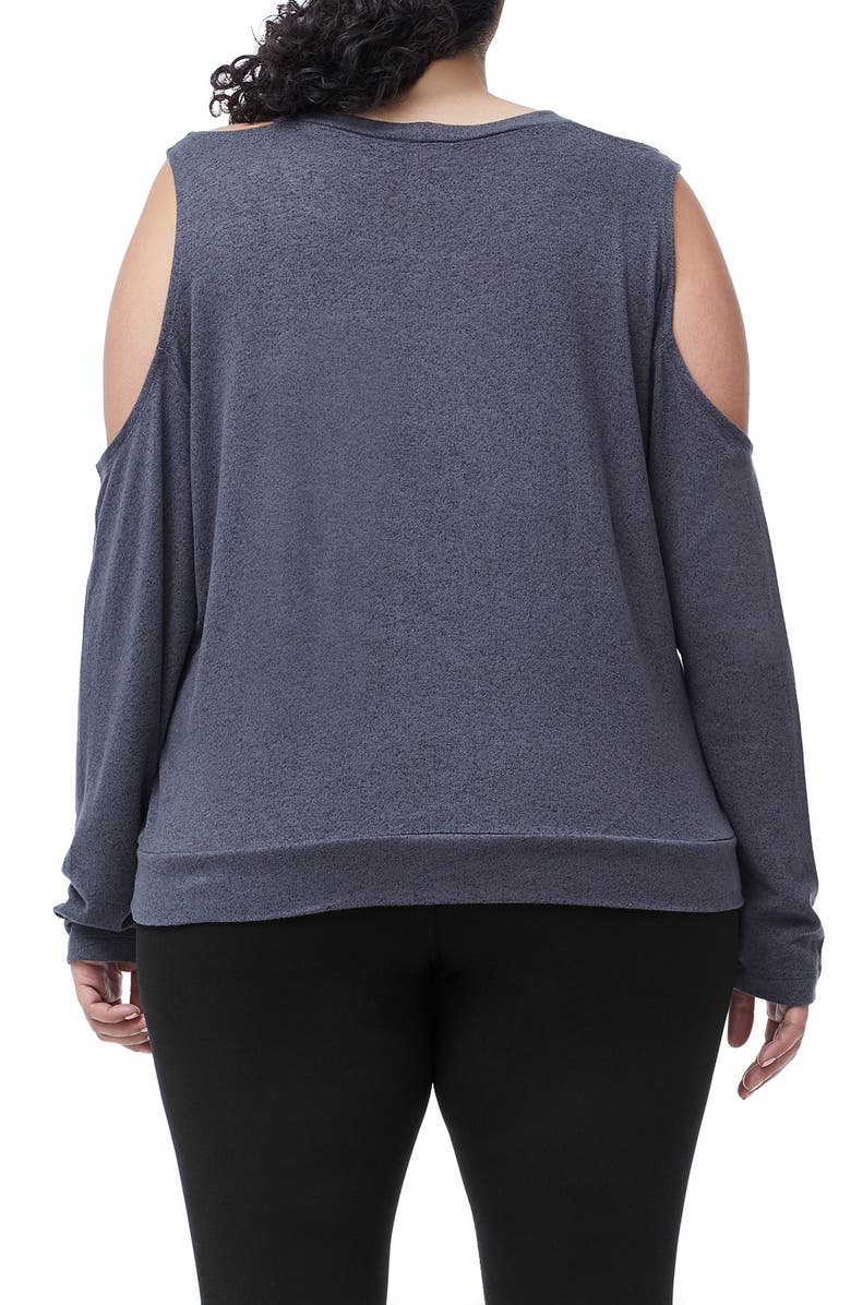 Good American Cold Shoulder Tee, Alternate, color, 