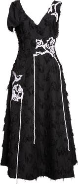 Erdem Embroidered Fil Coupé Jacquard Midi Dress