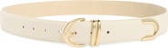 Steve Madden Feathered Edge Faux Leather Belt