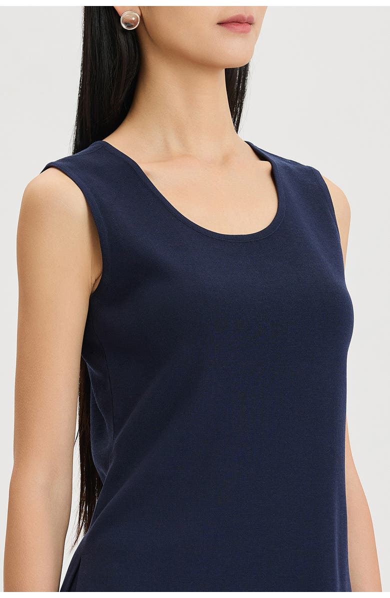 Ming Wang Scoop Neck Tank, Alternate, color, Indigo