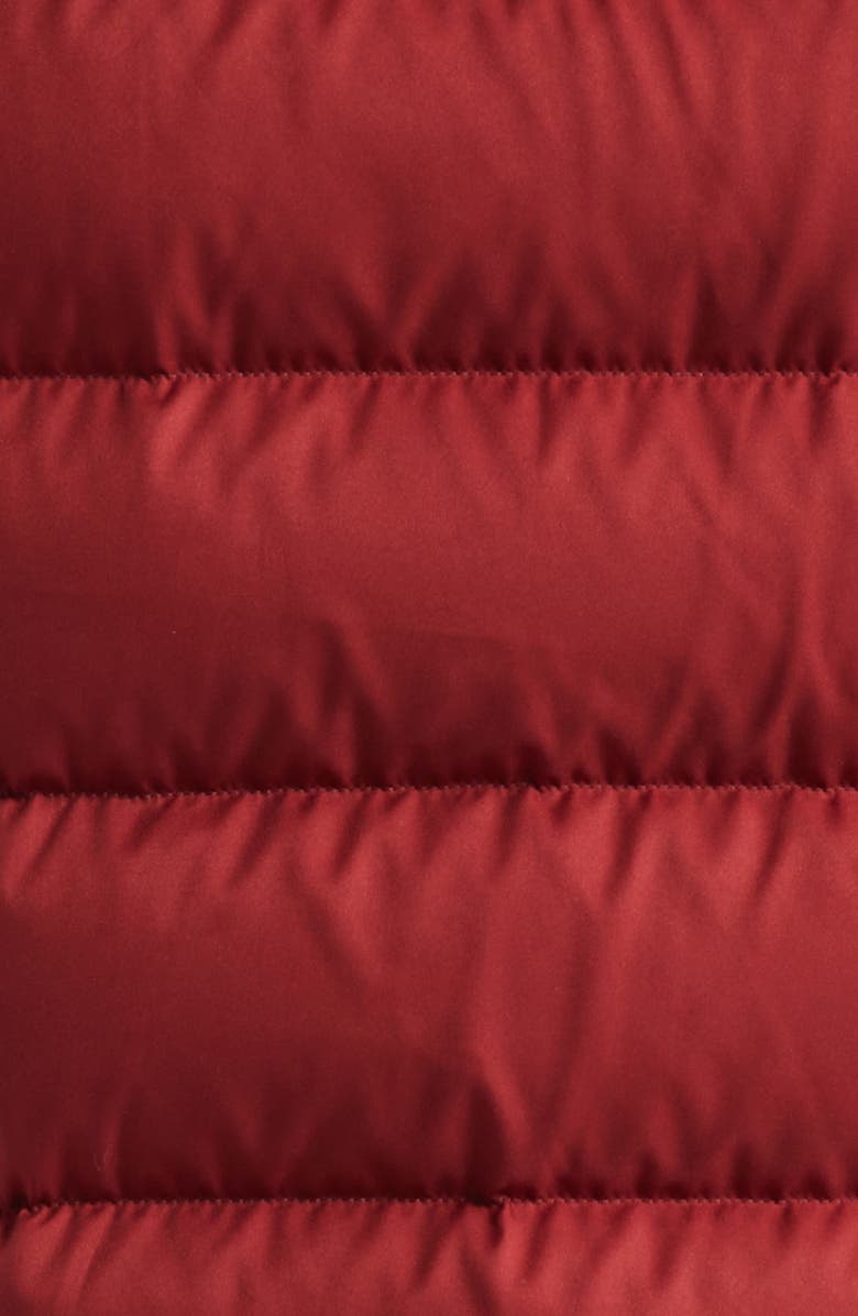 Herno Faux Fur Trim Down Puffer Vest, Alternate, color, Bordeaux Red