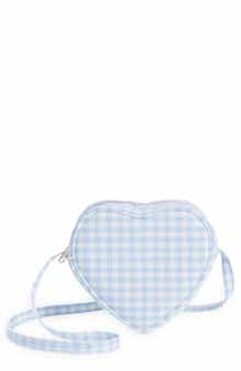 Capelli New York Kids' Gingham Heart Crossbody Bag