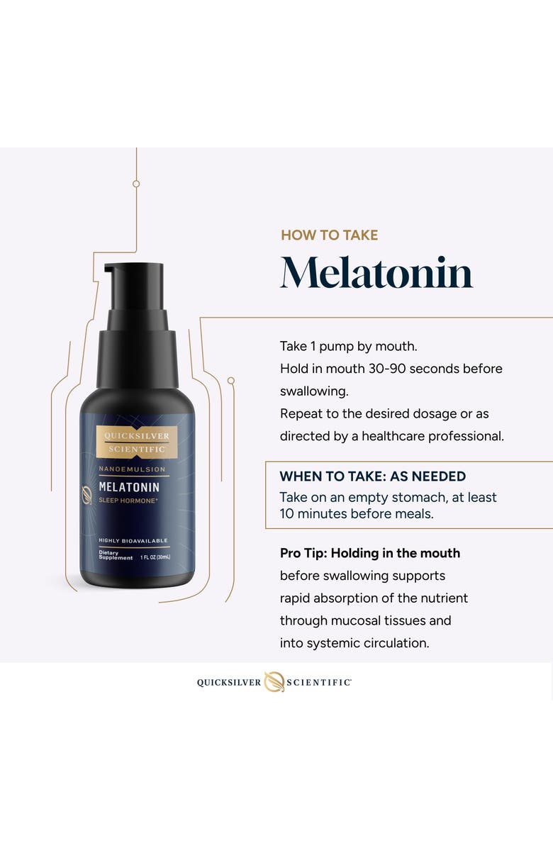 Quicksilver Scientific Liposomal Melatonin Liquid Supplement, Alternate, color, NO COLOR
