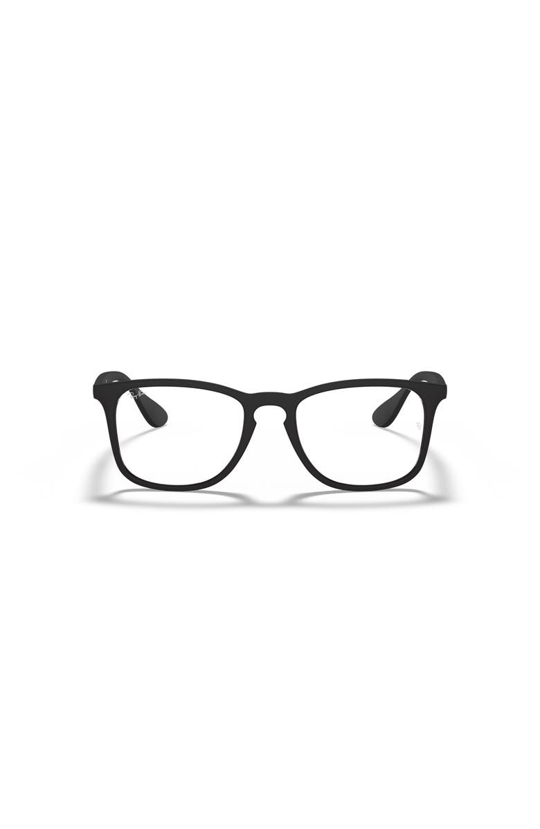 Ray-Ban 52mm Square optical glasses, Alternate, color, Black