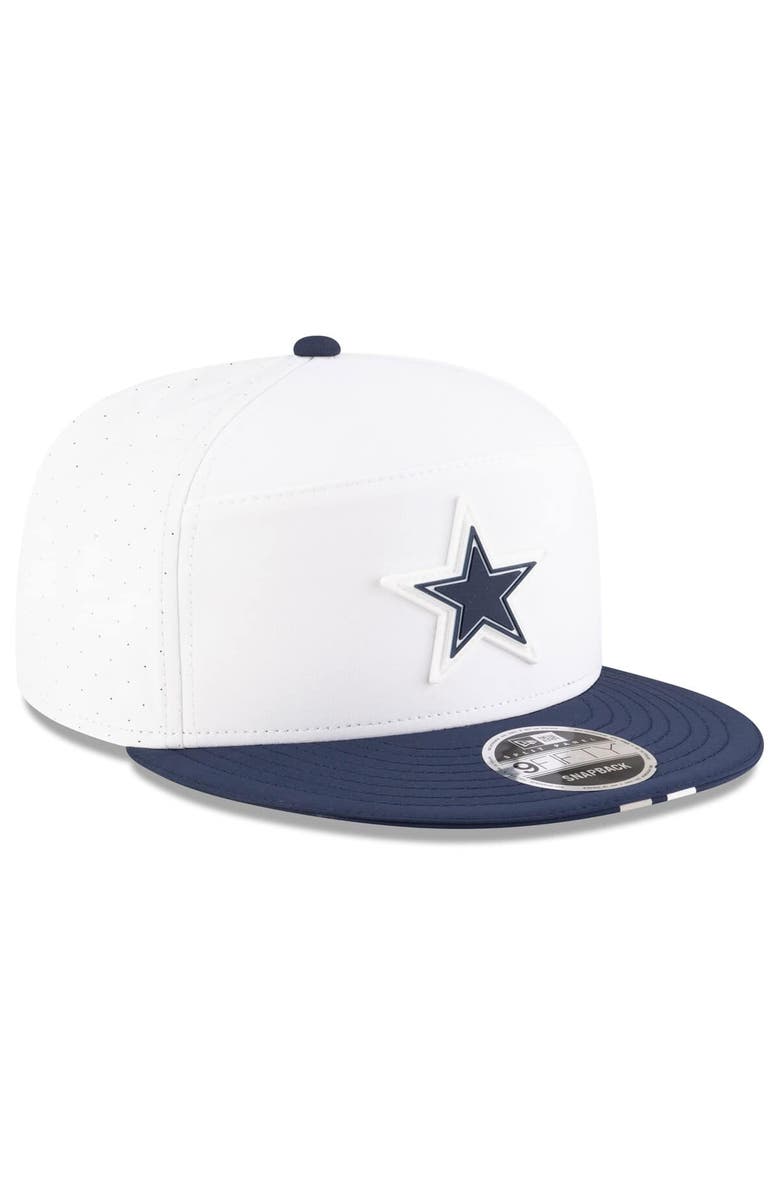 New Era Men's New Era White/Navy Dallas Cowboys 2025 NFL Training Camp Split Panel 9FIFTY Snapback Hat, Alternate, color, White