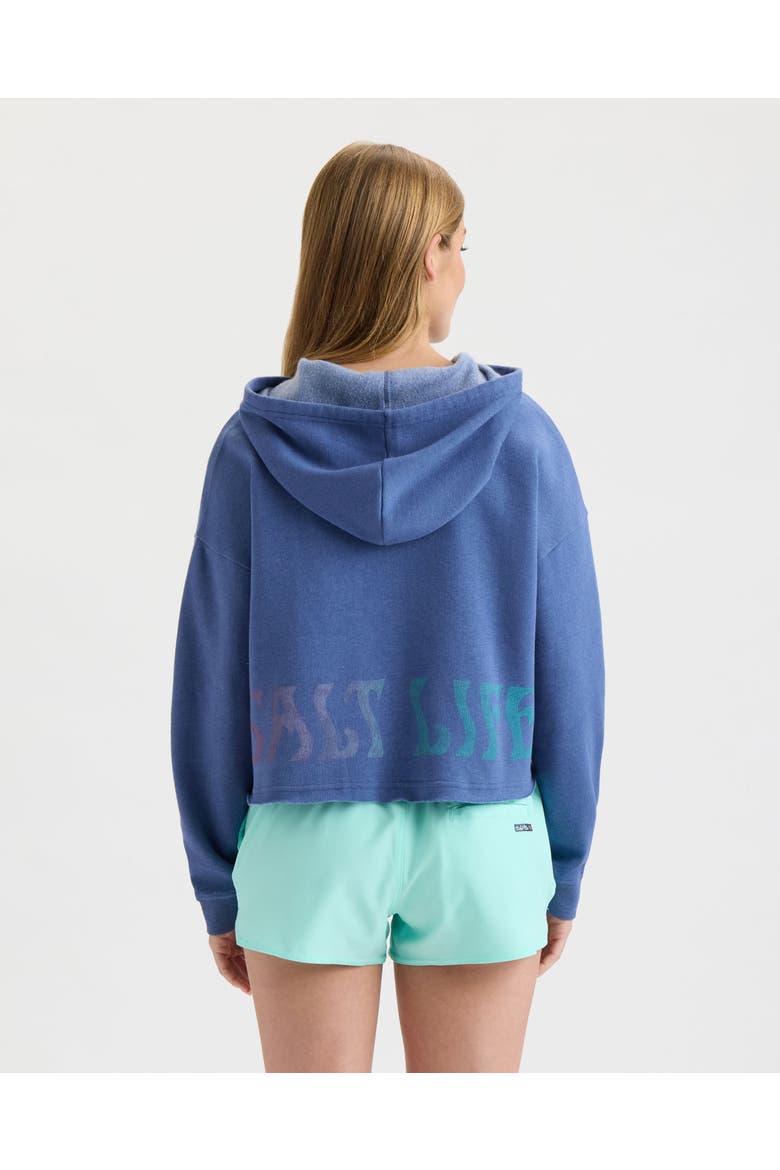 Dazed Cropped Hoodie, Alternate, color, INDIGO