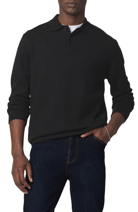 Long Sleeve Merino Wool Polo