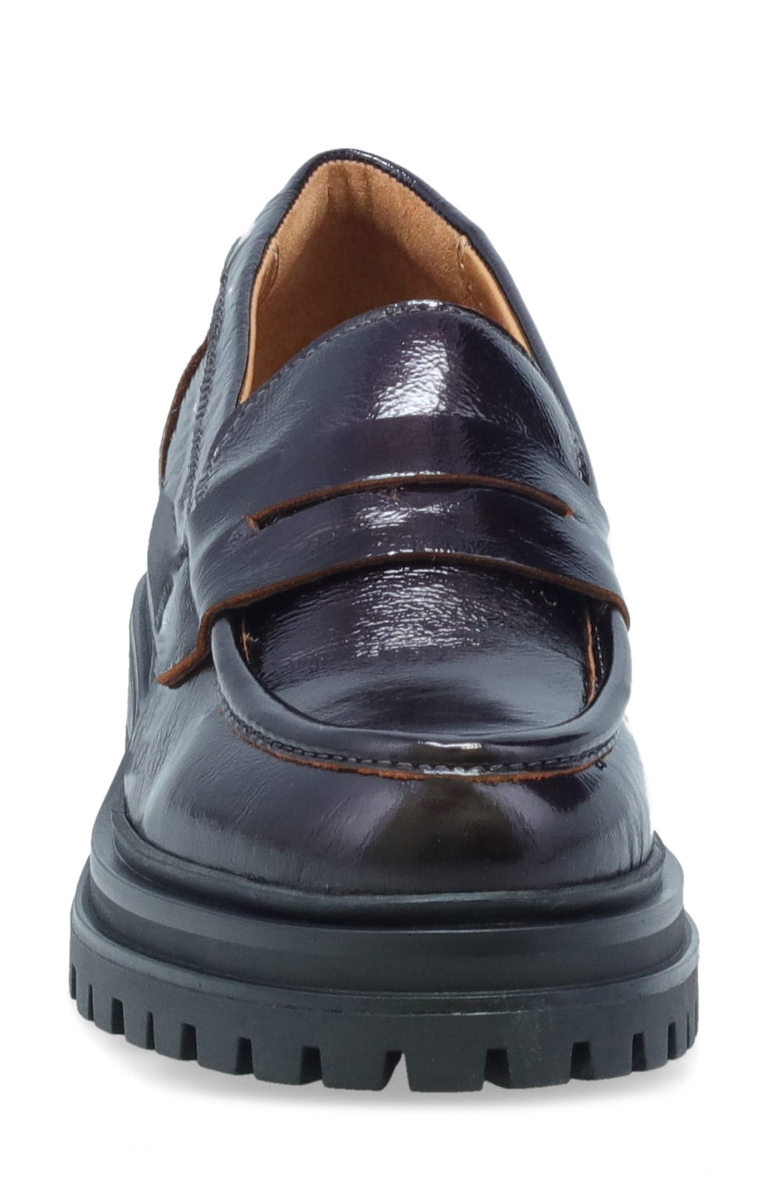 Miz Mooz Legend Platform Loafer, Alternate, color, Bordeaux Patent