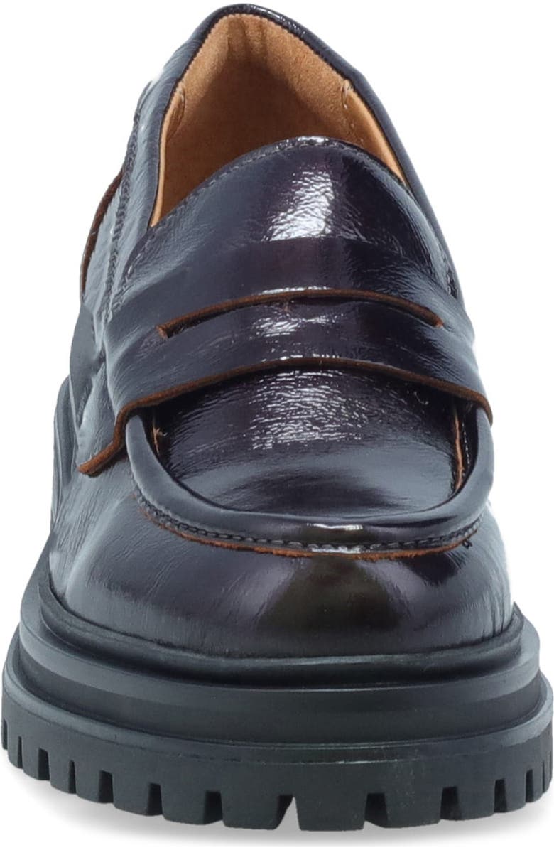 Miz Mooz Legend Platform Loafer, Alternate, color, Bordeaux Patent