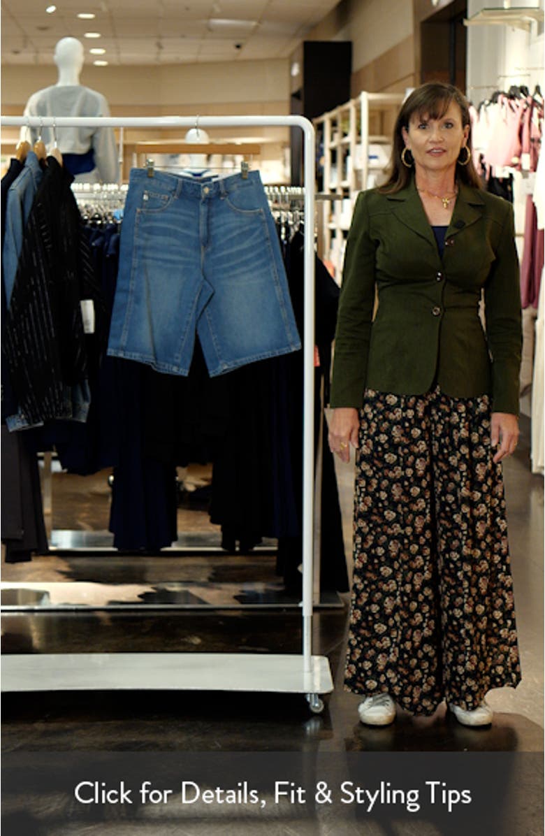 Thalia Denim Bermuda Shorts, sales video thumbnail