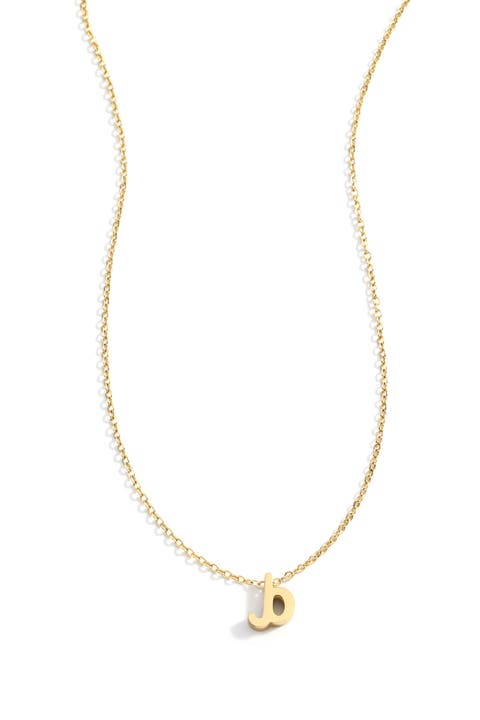 Tiny Script Initial Necklace