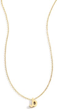 Mint & Lily Tiny Script Initial Necklace