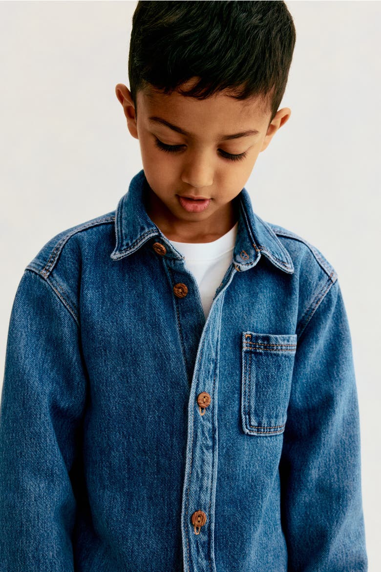 Denim Overshirt, Alternate, color, Denim blue