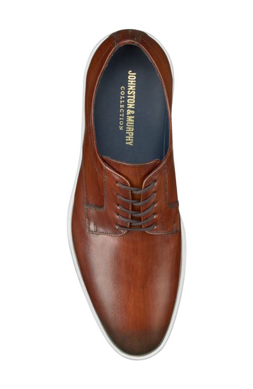 Johnston & Murphy Collection Bolivar Plain Toe Derby In Brown Italian Calfskin