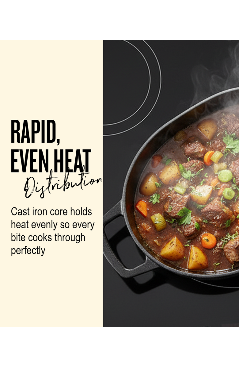 Alva Nori Cast Iron Dutch Oven, Alternate, color, Black