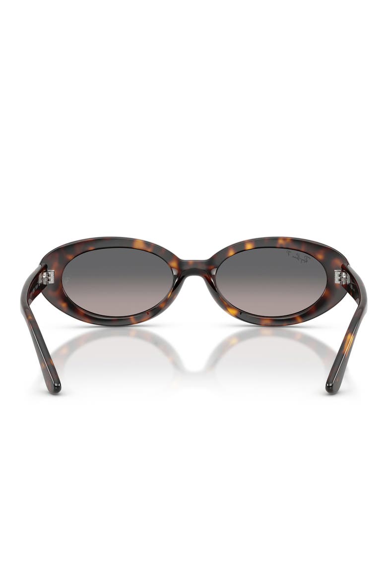 54mm Gradient Polarized Oval Sunglasses, Alternate, color, HAVANA / GREY GRADIENT POLAR