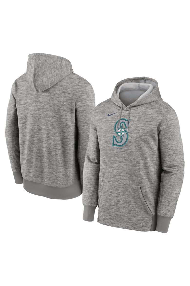 Men's Nike Heather Gray Seattle Mariners Primary Logo Therma Hoodie, Main, color, Heather Gray