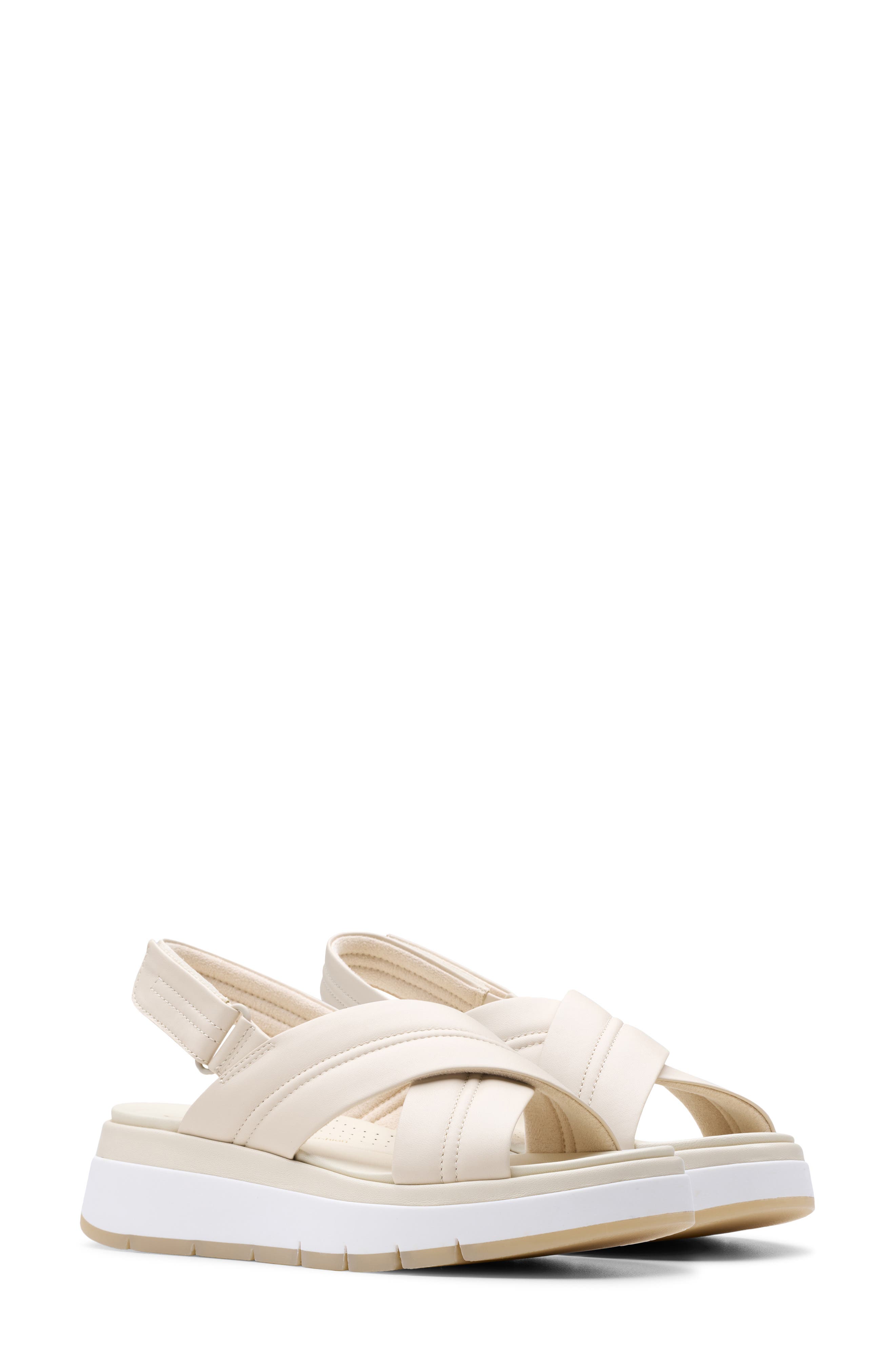 Tuscan Crisscross Slingback Sandal, Alternate, color, CREAM LEATHER