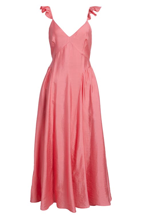 Chelsea28 Flutter Sleeve Maxi Dress In Pink Rapture