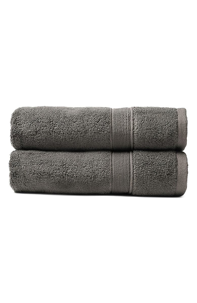 Cozy Earth Luxe Set of 2 Hand Towels, Main, color, Charcoal