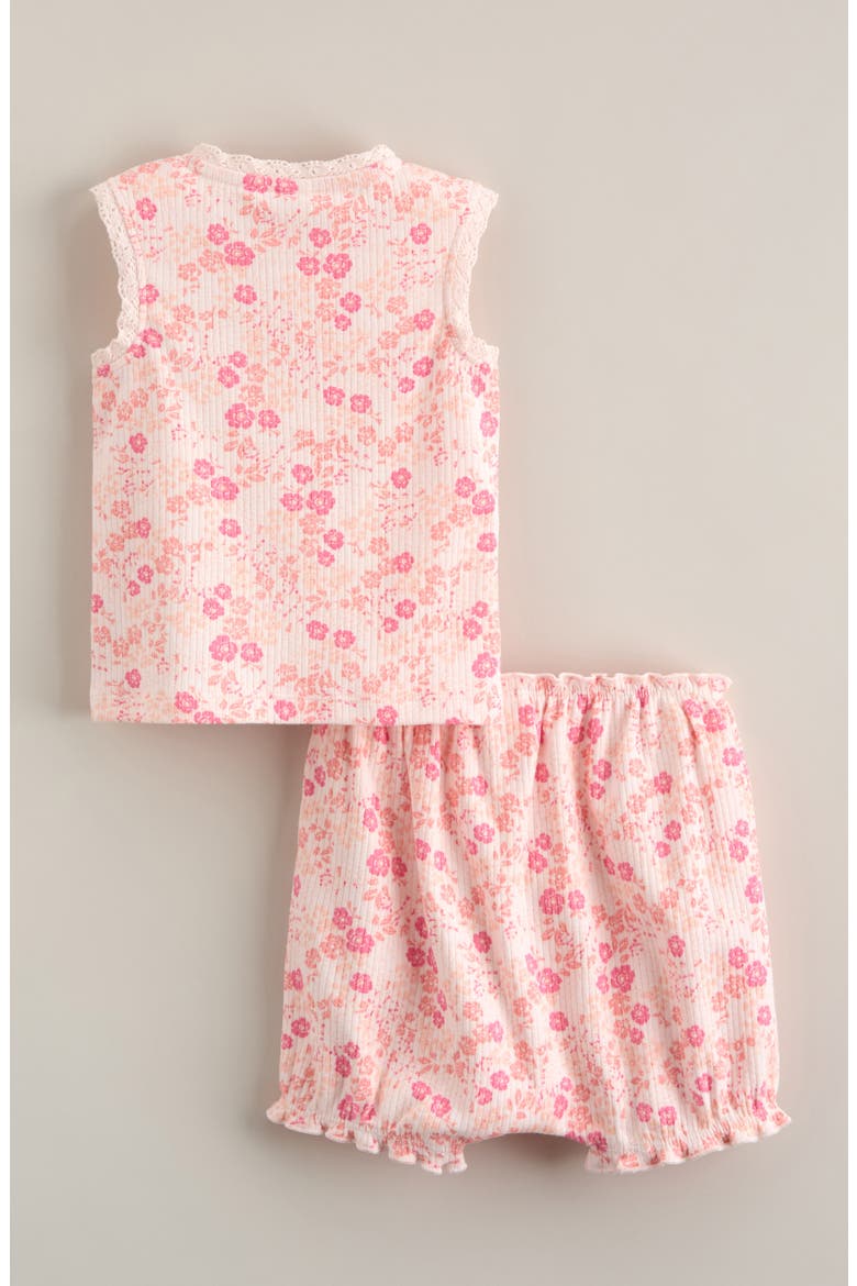 Lace Trim Cotton Rib Tank & Bloomers Set, Alternate, color, PINK HEAVEN DENSE DISTY