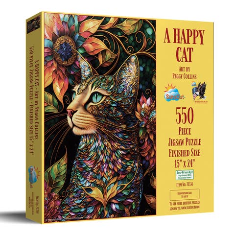 A Happy Cat 550 piece Jigsaw Puzzle for Adults