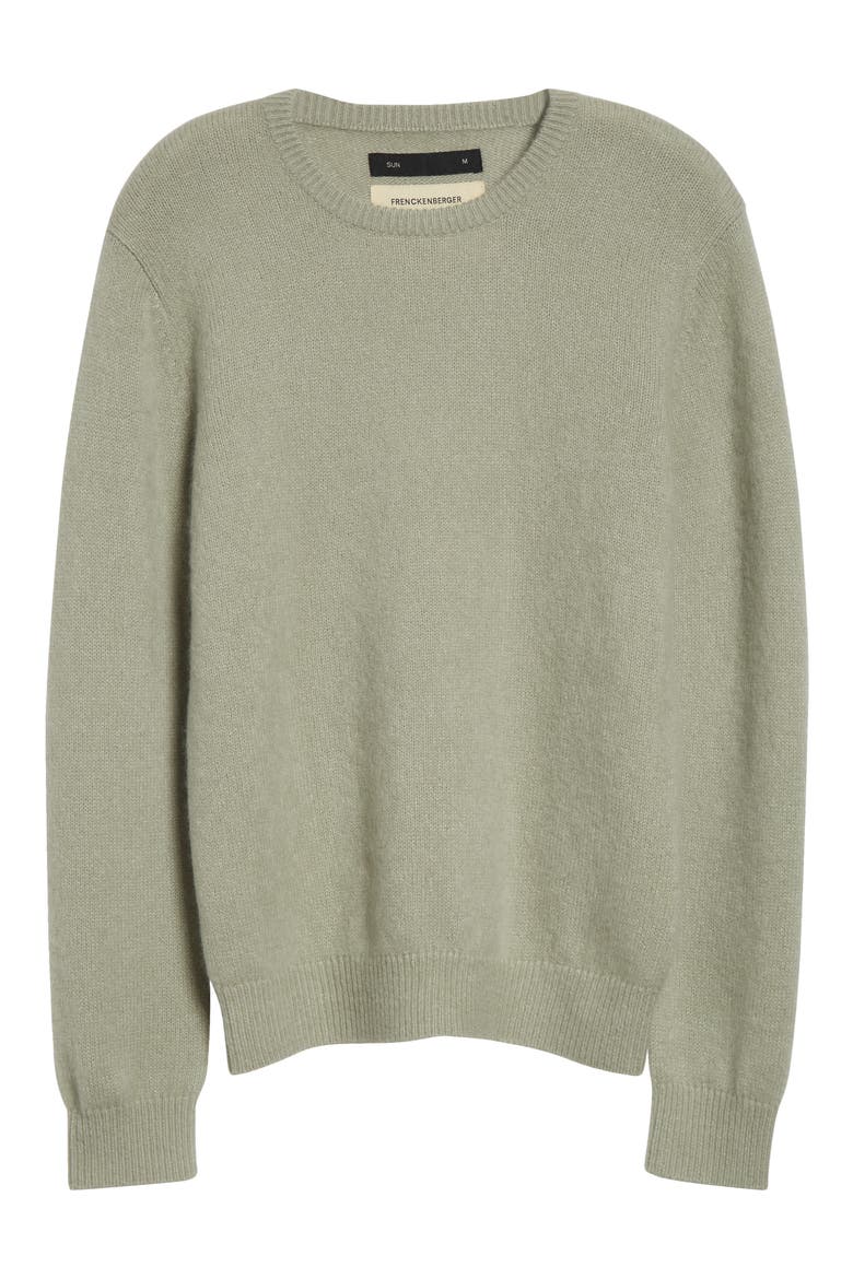 Mini Cashmere & Silk Crewneck Sweater, Alternate, color, WHITE TEA