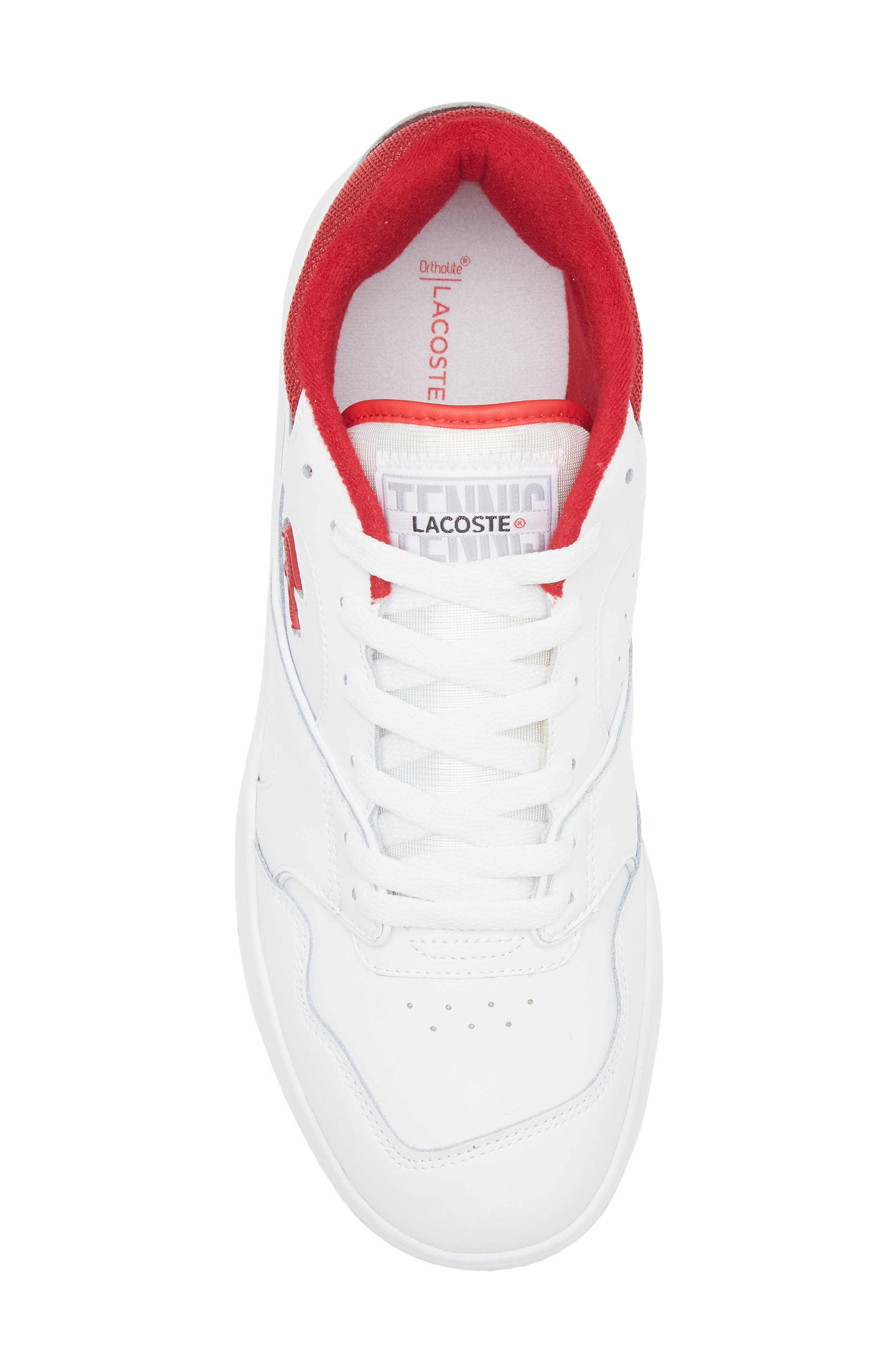 Lacoste Lineshot 124 Sneaker, Alternate, color, White/ Red
