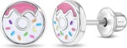 In Season Jewelry Frosted with Sprinkles Donut Earrings
