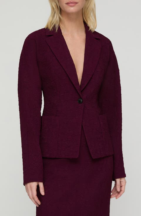 Matelassé Jacquard Pintuck Back Jacket