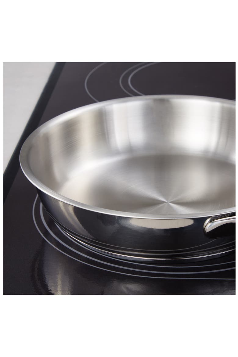 Dina Helix Stainless Steel Fry Pan, Alternate, color, SILVER
