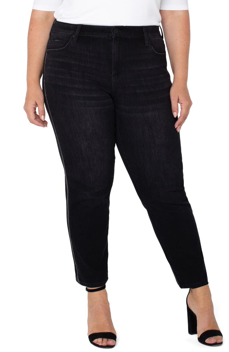 Liverpool Los Angeles Liv Sparkle Side Stripe Skinny Jeans, Main, color, 