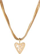 Brook and York Bianca Faux Pearl Heart Pendant Necklace