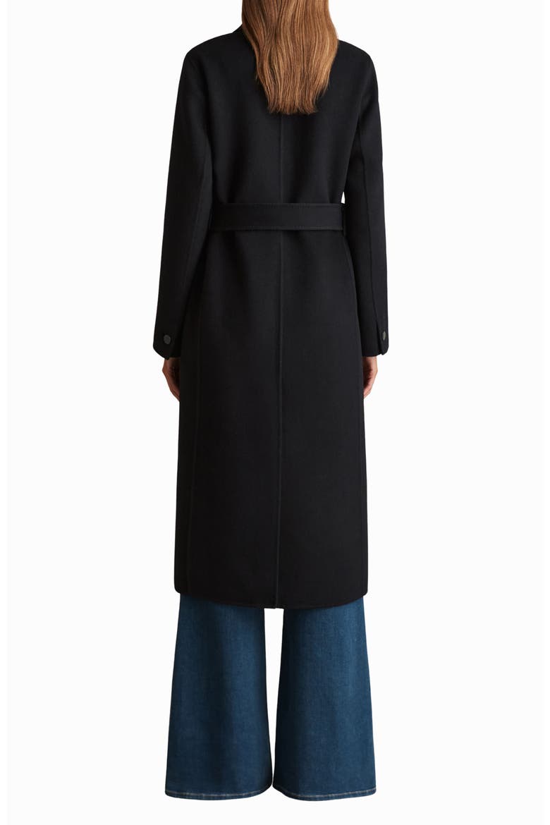 Maeve Belted Double Breasted Wool Blend Coat, Alternate, color, NAVY