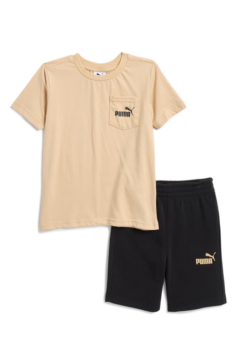 PUMA Kids' Pocket T-Shirt & Shorts Set, Main, color,