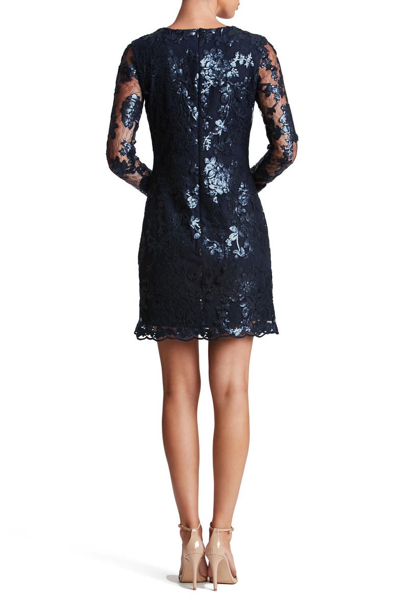 Grace A-Line Dress, Alternate, color, NAVY
