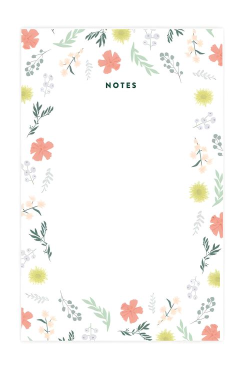Floral Notes Notepad