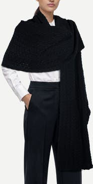 Portolano Cashmere wrap in basket weave stitch