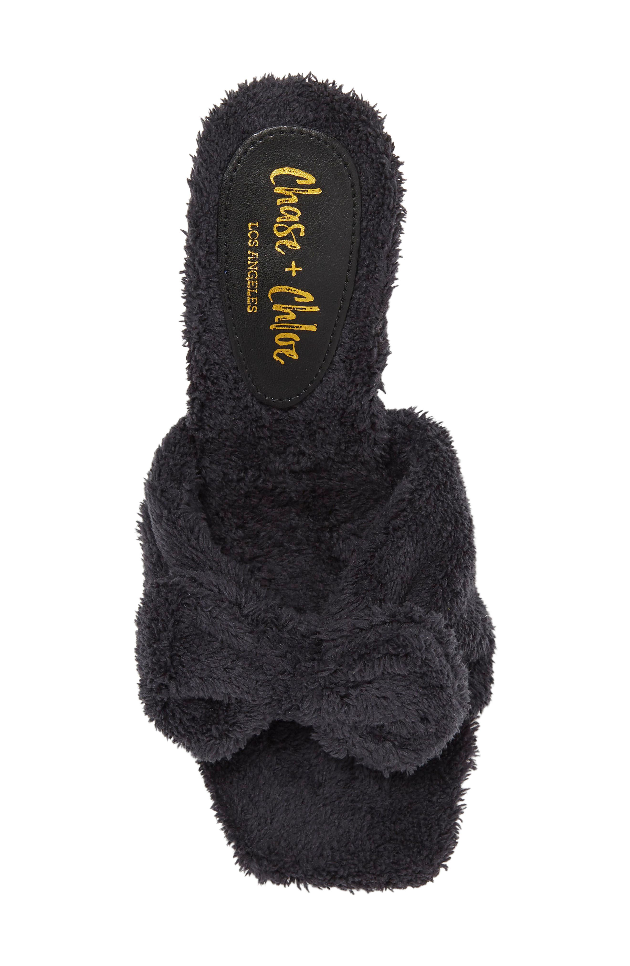 CHASE AND CHLOE Amelie Fleece Spike Sandal, Alternate, color, 