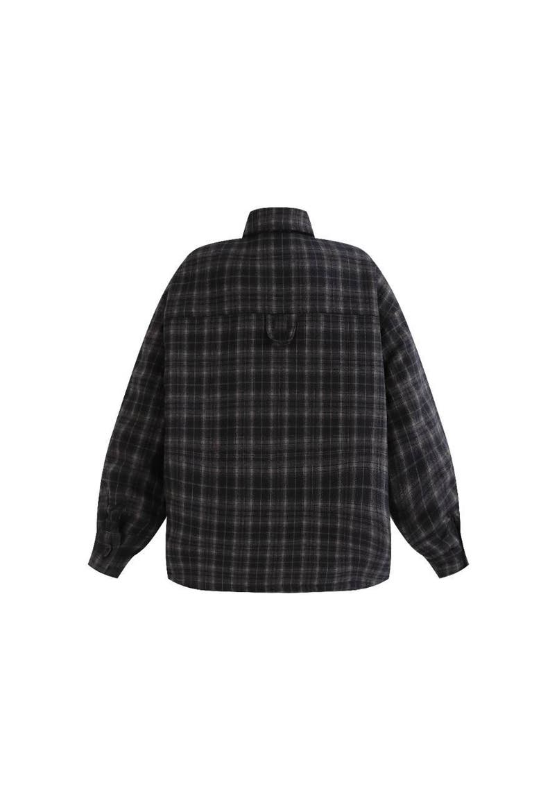 Plaid Flannel Shirt, Alternate, color, Black