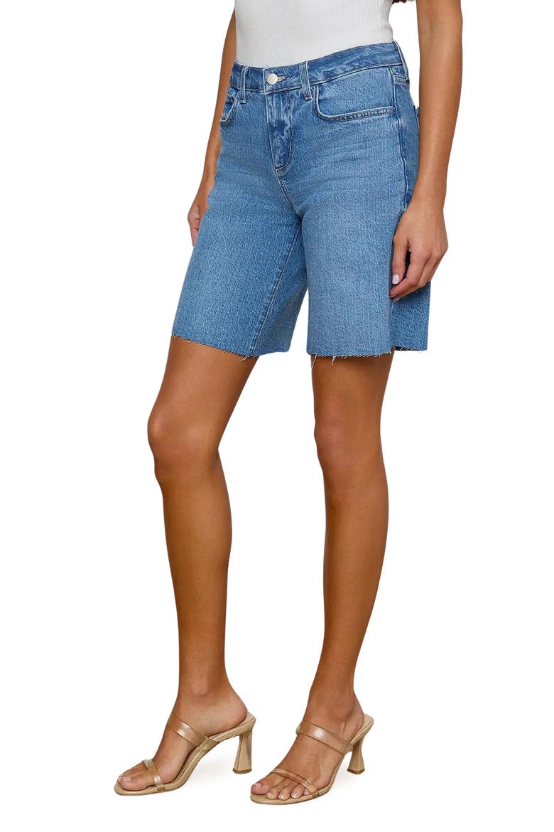 River Raw Hem Denim Bermuda Shorts, Alternate, color, SCOTTSDALE