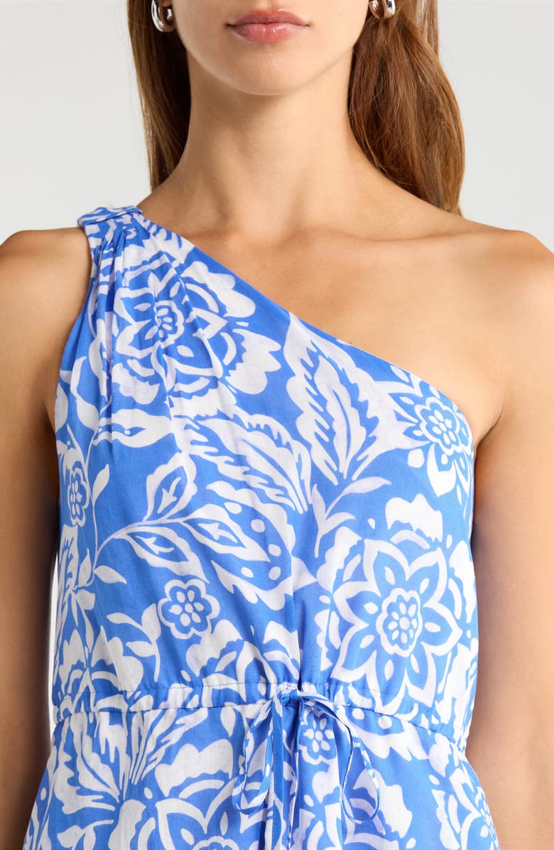 SUGARLIPS Marny Floral Print One-Shoulder Maxi Dress, Alternate, color, Bluewht