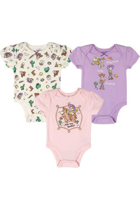 Pixar 3-Pack Short Sleeve Bodysuits