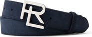 Ralph Lauren Purple Label RL Buckle Suede Belt