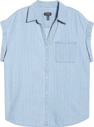 Jones New York Stripe Cotton Button-Up Shirt