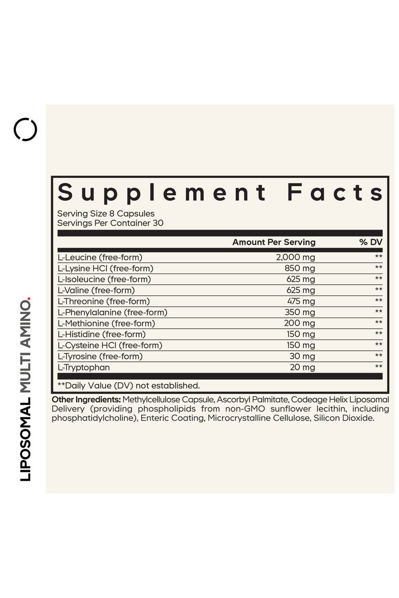 Liposomal Multi Amino BCAA & EAA Supplement, Alternate, color, White